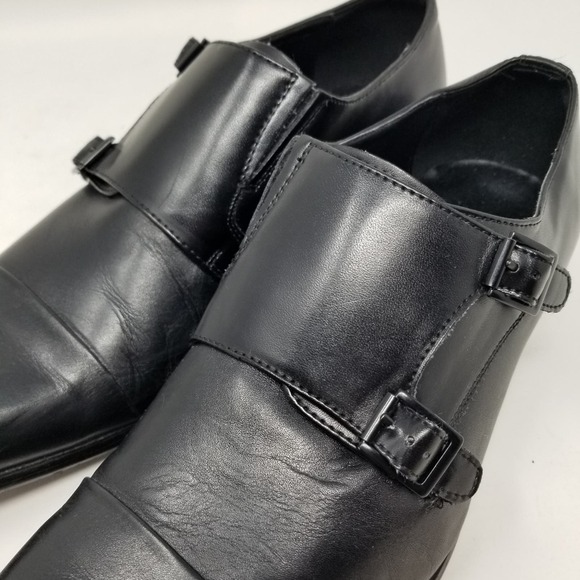 REACTION Kenneth Cole Black Leather Men's Dress Shoes Style 20724 Size 11 - Picture 9 of 12